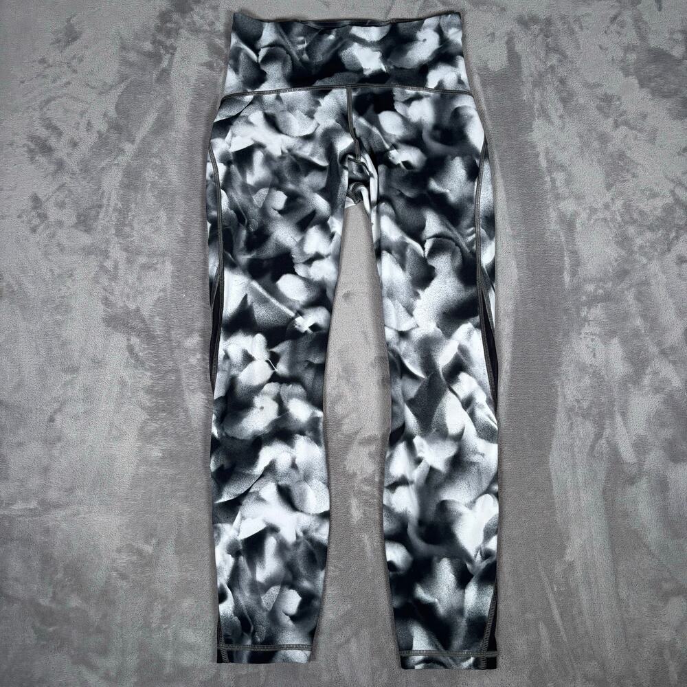 Lululemon Black White Abstract Print Leggings Women’s Size 6